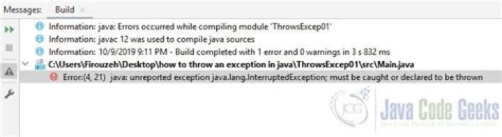 Java unreported exception [duplicate]