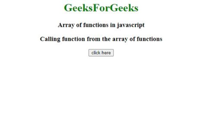 Javascript Array of Functions