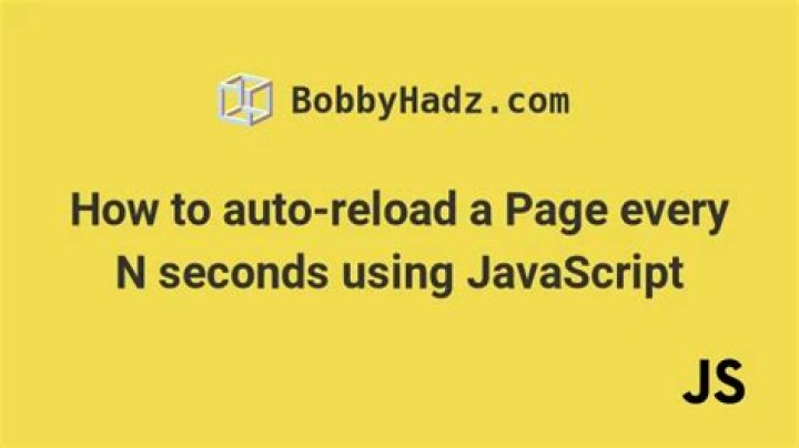 Javascript function to reload a page every X seconds?