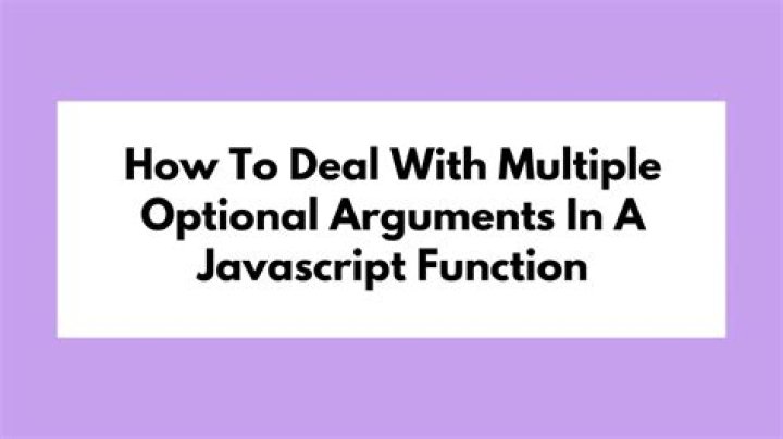 Javascript Functions and optional arguments