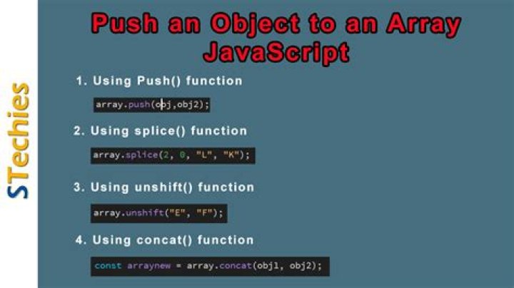 Javascript Object push() function