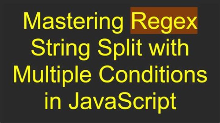 Javascript split regex question