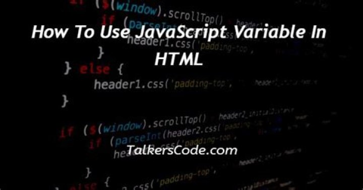 Javascript variable access in HTML