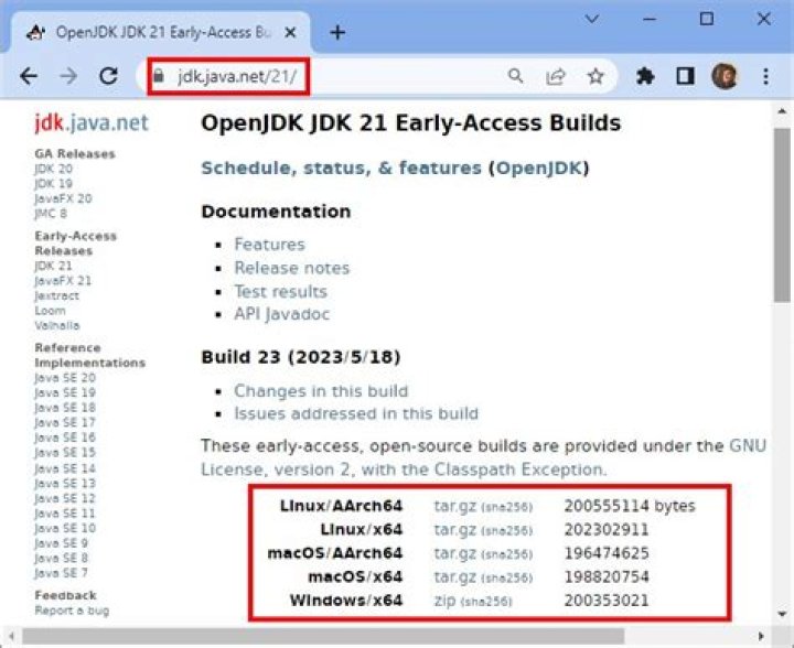 JDK version