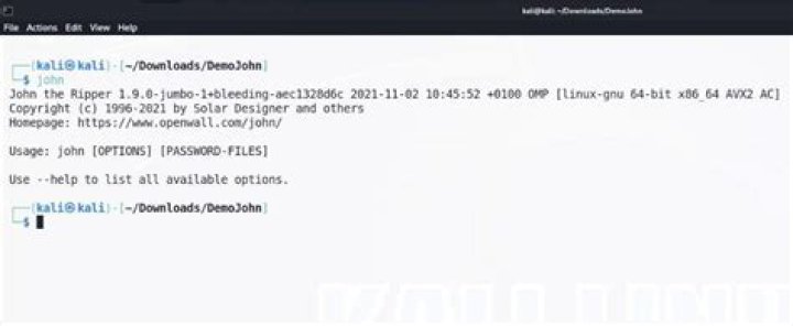 john the ripper, on kali linux it outputs no password hashes loaded