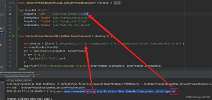 json: cannot unmarshal number into Go struct field .Amount of type string