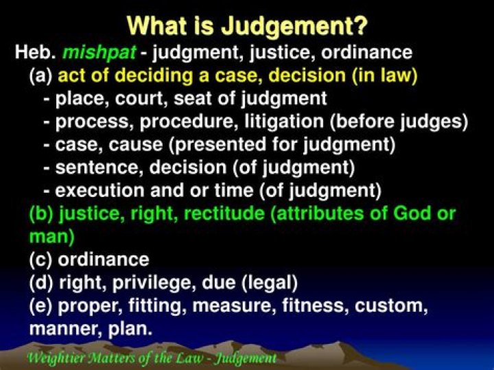 Judgement
