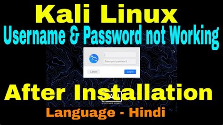 just installed kali linux, forgot username i entered in installation