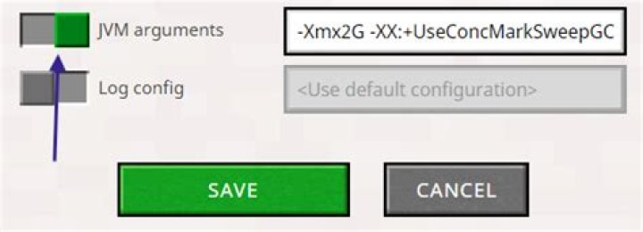 JVM Arguments Box