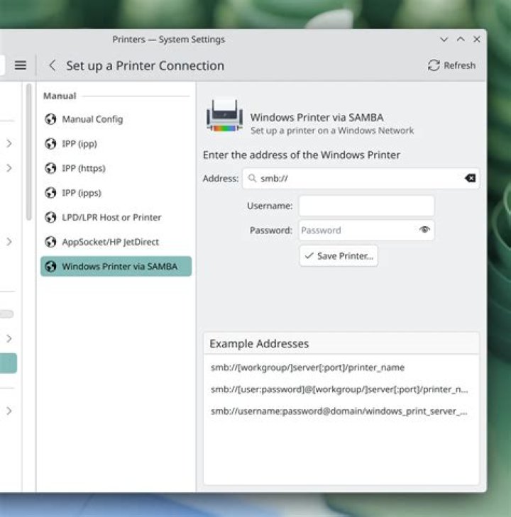 kde 5 plasma printer configuration module not found