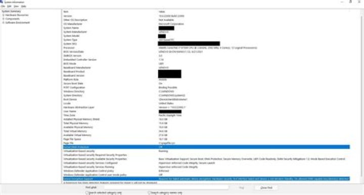 Kernel DMA Protection and Device Encryption support is off, even with Intel Virtual Tech enabled. How to enable?