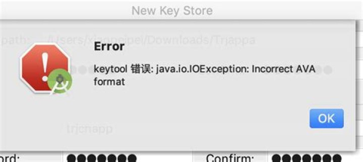 keytool error :java.io.IoException:Incorrect AVA format