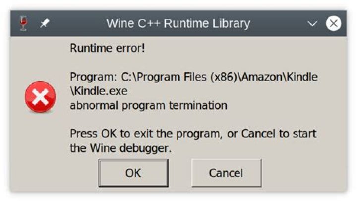KindleForPC running in WINE 6.0.1 doesn't connect to network