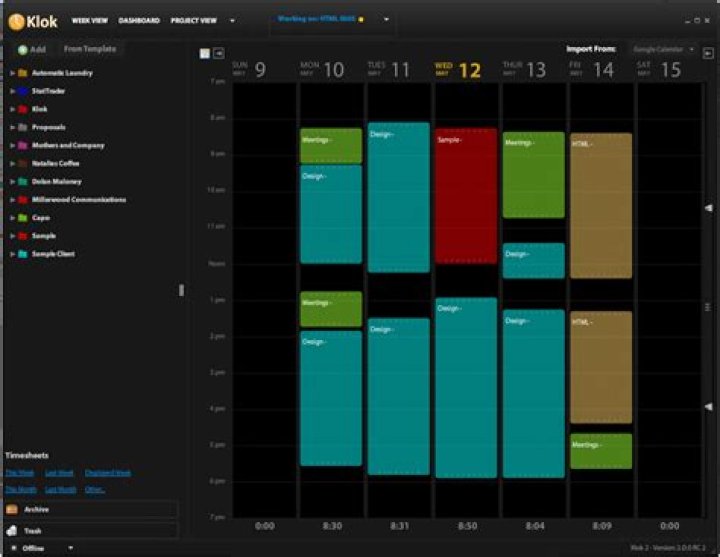 Klock application