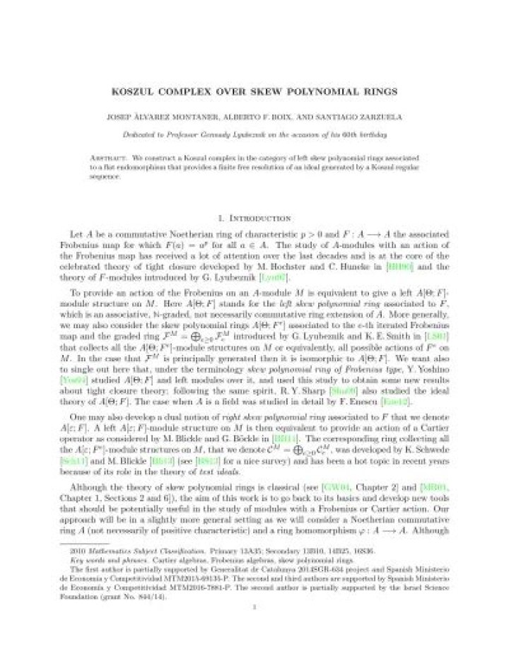 Koszul complex of locally free sheaves
