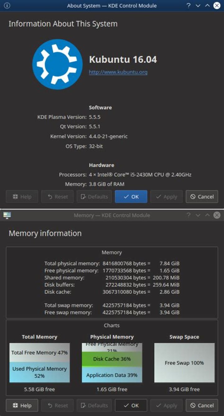 kubuntu Xenial i386 and 8GB of RAM