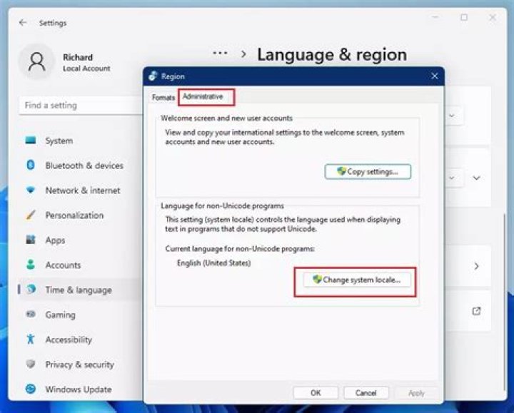 Language Settings