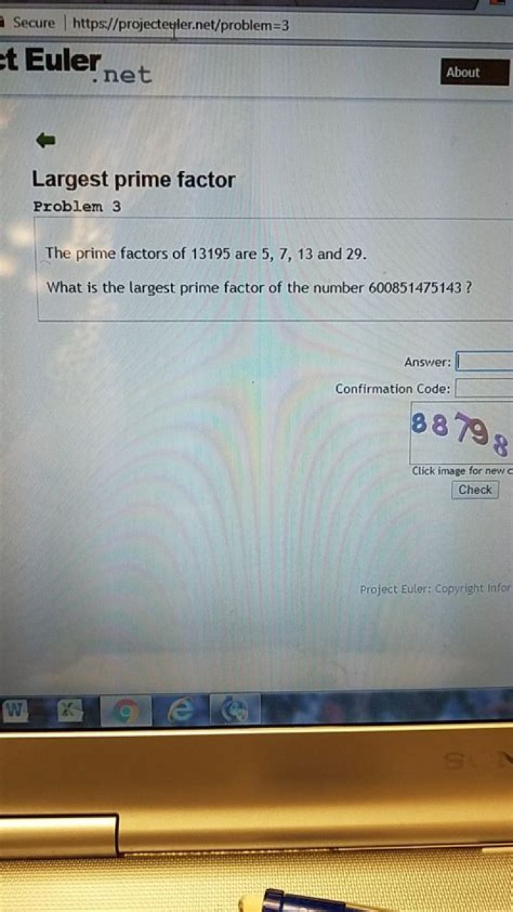 Largest prime factor of 600851475143 [duplicate]