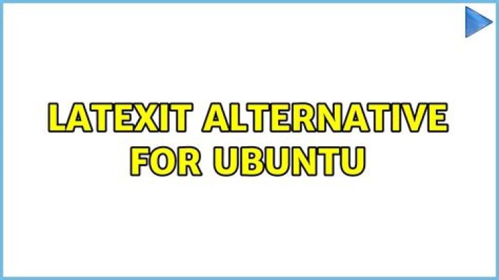 LaTeXit alternative for ubuntu