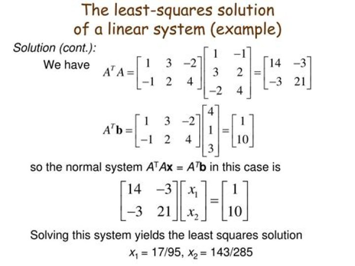 Least square solution