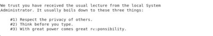 Lecture from the local System Administrator