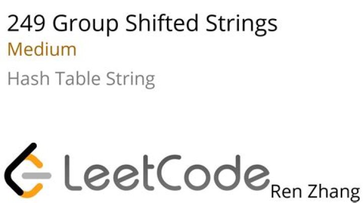 LeetCode 249. Group Shifted Strings