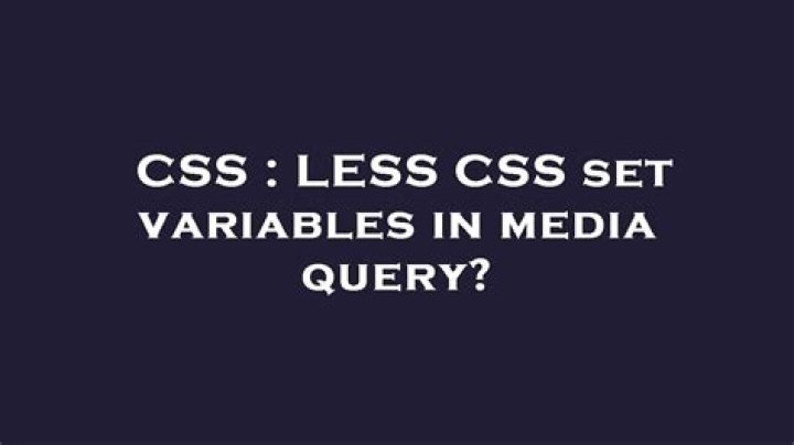 LESS CSS set variables in media query?