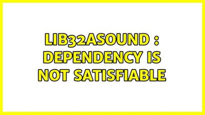 lib32asound : Dependency is not satisfiable [duplicate]
