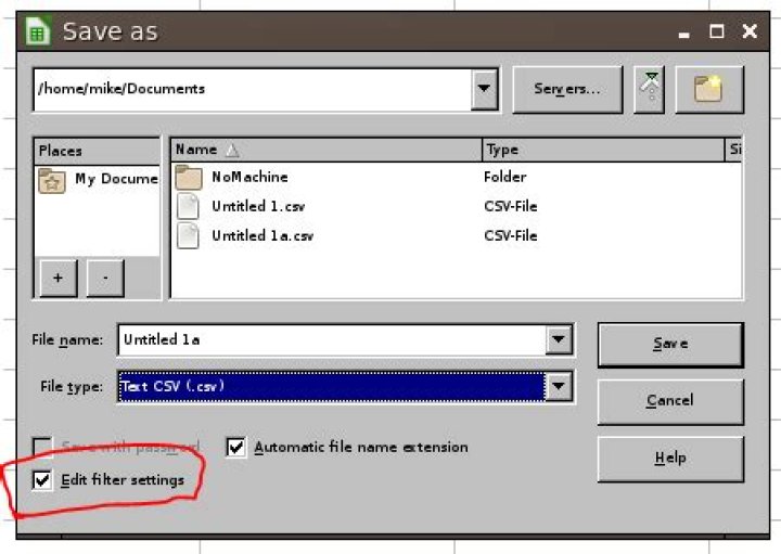LibreOffice Calc not offering full CSV export options