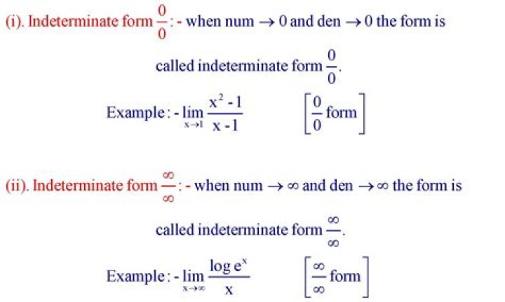 Limits indeterminate & undefined form