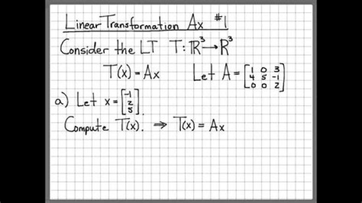 Linear transformation conditions?