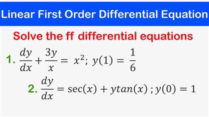 Linearize a first order differential equation