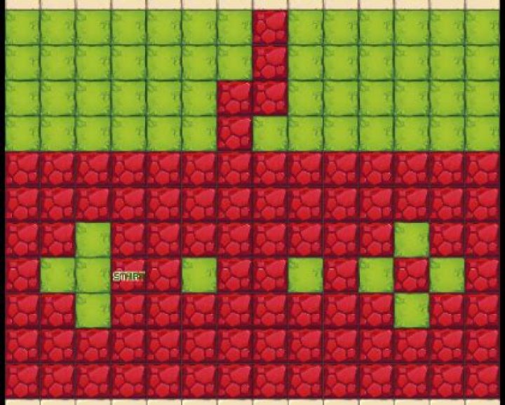 Lineum hard level 16 with starting point marked