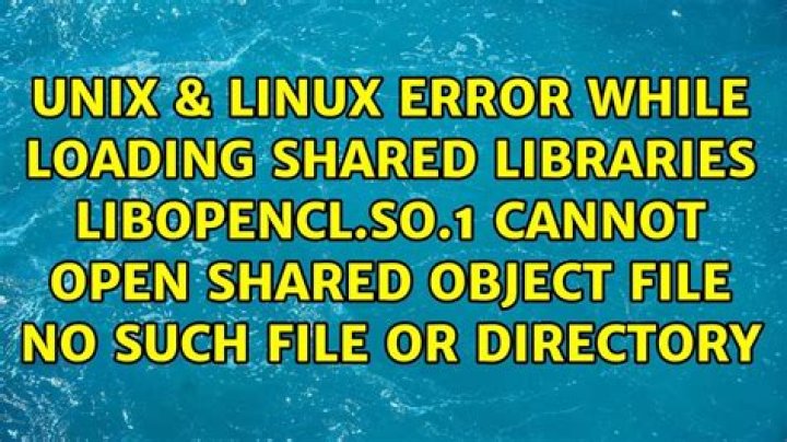 Linux error while loading shared libraries: cannot open shared object file: No such file or directory
