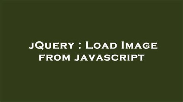 Load Image from javascript