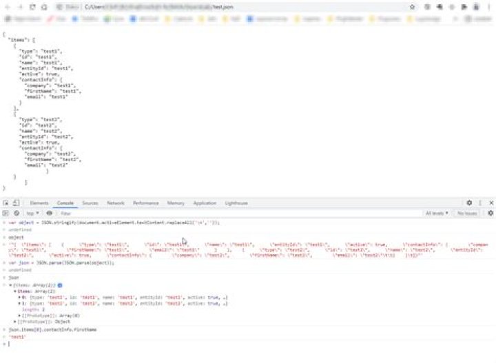 Loading local JSON file