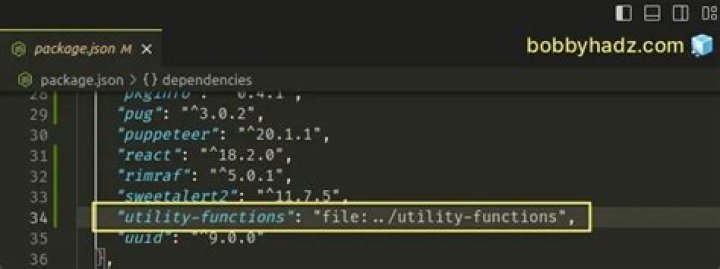 Local dependency in package.json