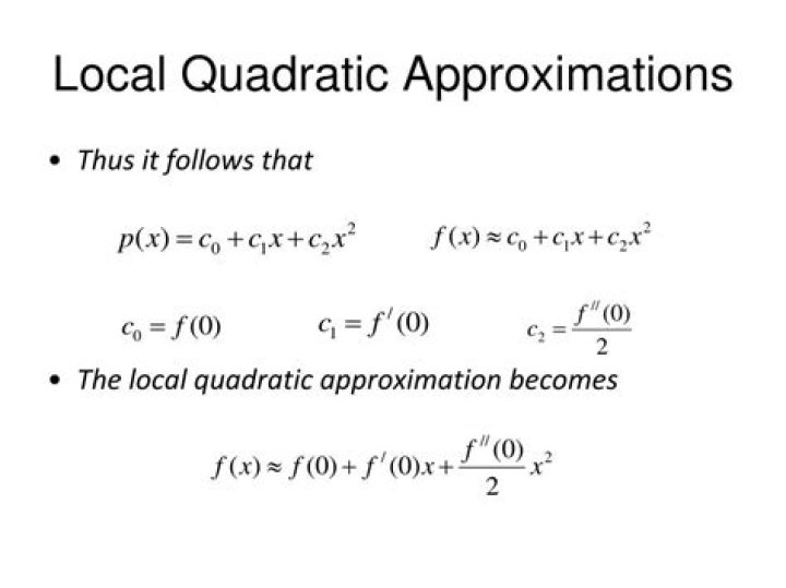 Local quadratic approximation