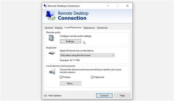 Local Resources tab