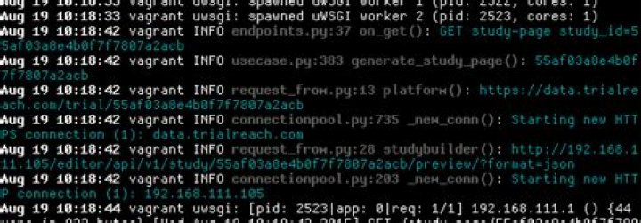 logfile with colored formatting