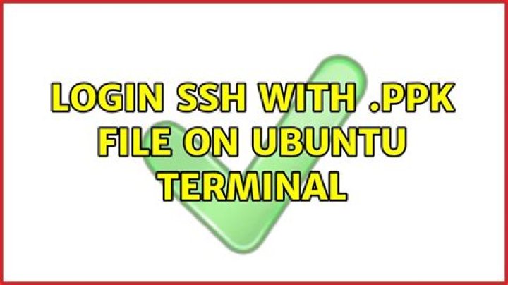 Login SSH with .ppk file on Ubuntu Terminal
