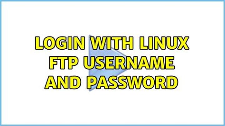 Login with Linux FTP username and password