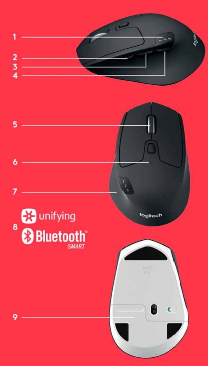 Logitech M720 mouse pairs and connects but doesn't do anything