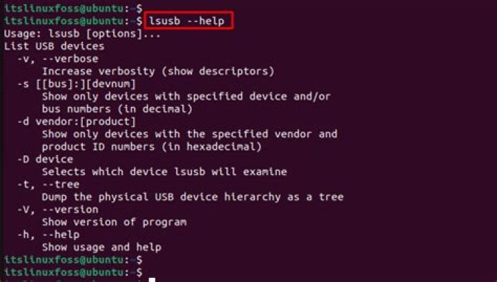 lsusb command not found