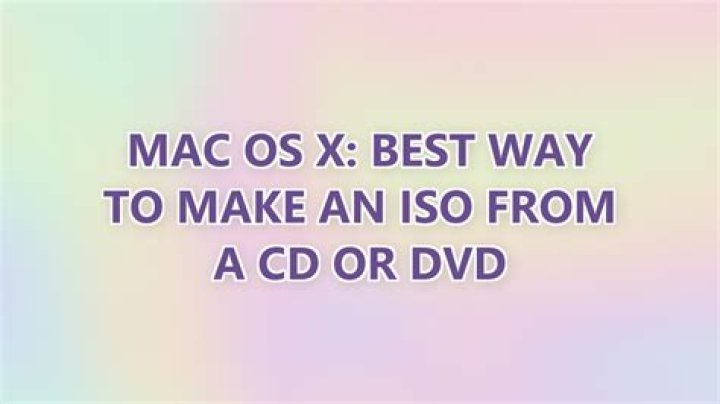 Mac OS X: Best Way to Make an ISO from a CD or DVD