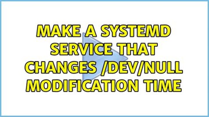 Make a systemd service that changes /dev/null modification time
