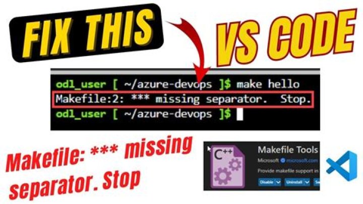 Make error: missing separator