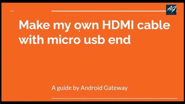 Make my own HDMI cable with micro usb end [closed]