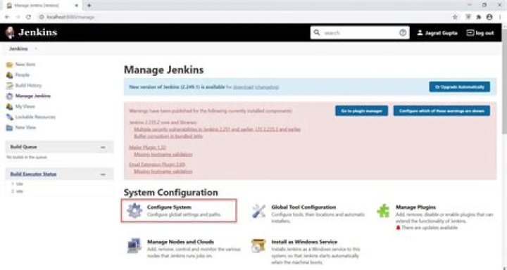Manage Jenkins Global Properties
