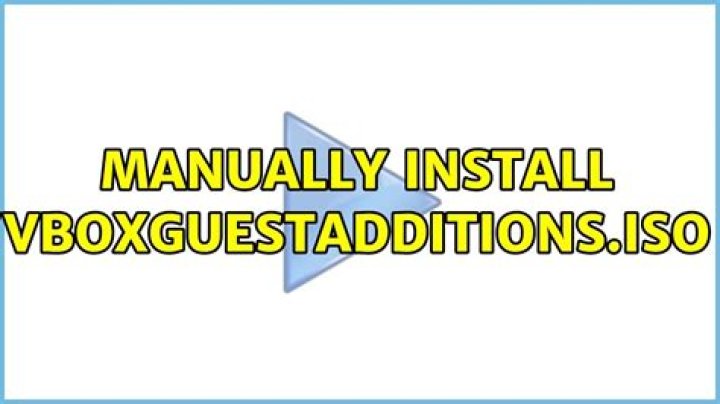 manually install VBoxGuestAdditions.iso